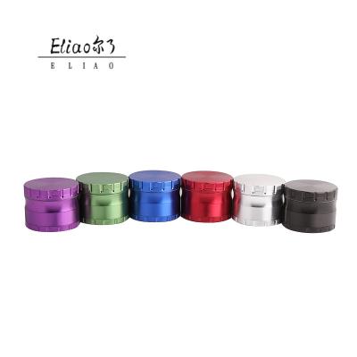 China Durable Yiwu Erliao 63mm 4 Parts Excellent High Quality Herb Grinder Hot Selling Aluminum Alloy Herb Grinder for sale