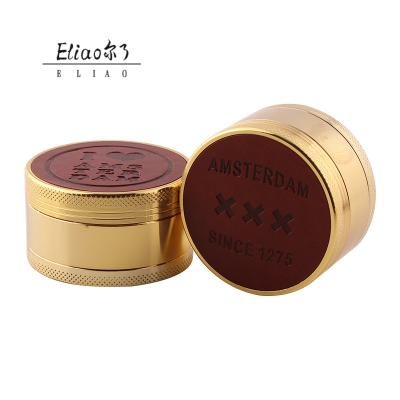 China Wholesale Hot Selling Eco-friendly Eliao 3 Layers Herb Grinder Metal Zinc Alloy Crusher For Tobacco Herb for sale