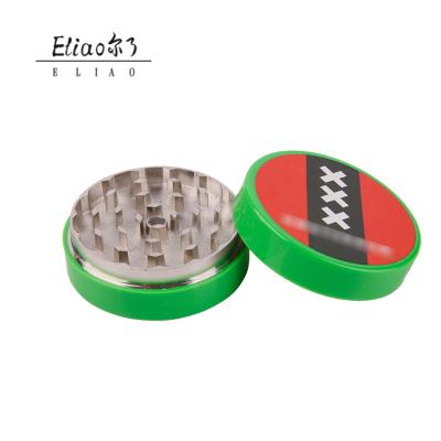 China Adult Erliao Yiwu 2 Layers Teeth Plastic Herbal Smoking Grinder Sharp Tobacco Grinders Plastic Acrylic Herb Grinder for sale