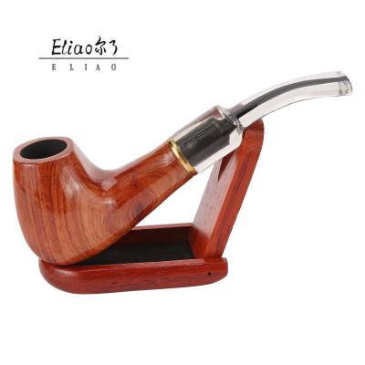 China Wholesale Classic Bent Rosewood Wooden Tobacco Smoking Pipe Bakelite Pipe Smoking Pipe Wood for sale