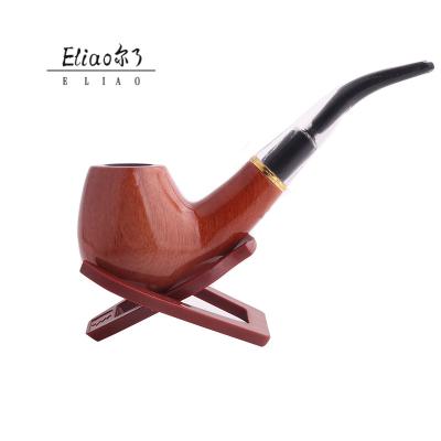 China Fancy Yiwu Erliao Wooden Smoking Pipe Smoking Pipe Wholesale Handcrafted Wooden Tobacco Pipe for sale