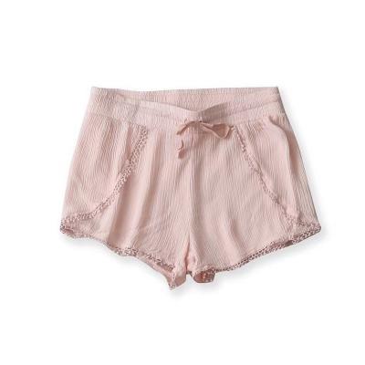 China Summer Women Girls Cotton Breathable Shorts Solid Beach for sale