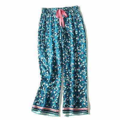 China Popular Amazon Women's Rayon Printing QUICK DRY Supplier Women's Pajama Pants for sale