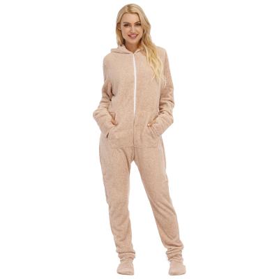 China Christmas Holiday Women's Solid Adult Jumpsuit QUICK DRY Comfy Onesie Pajamas for sale