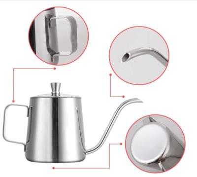 China Sustainable 12OZ Camping Coffee Pot For Outdoor Travel Pour Over Kettle Gooseneck Spout Coffee Teapot for sale