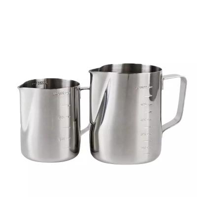 China Quality Assurance 600ml Viable Viable Pointed Spout Coffee Jug Pitcher Stainless Steel Milk Pitcher for sale