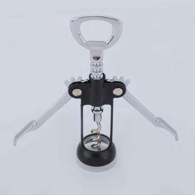 China Stainless Steel Viable Opener Heavy Duty Metal Wine Opener Wing Corkscrew Wine And Beer for sale