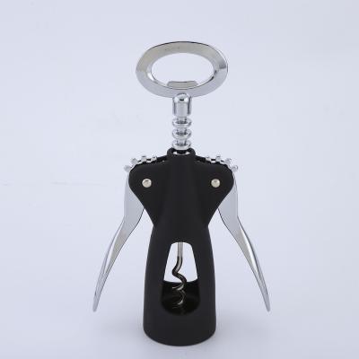 China Viable Wine Corkscrew Bar Servers Restaurant Wine Zinc Alloy Bottle Opener Wing Corkscrew for sale