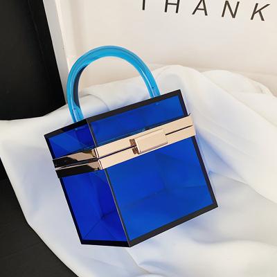 China 2022 Fashion Factory Wholesale Women's Bag Purses Fashion Clear Acrylic Women's Handbag Designer Transparent Clutch Evening Party Bags for sale