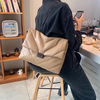 China Other Factory Chain Wholesale Tote Pu Flap Shoulder Crossbody Bag For Women Fashion Brand Designer Solid Color Handbags Women's Bags for sale