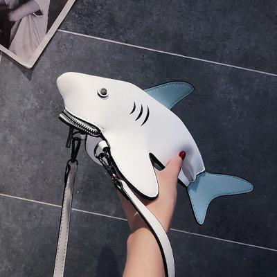 China Fashion Funny Shark Shaped Women Shoulder Messenger Bag Cartoon Chain Lady Hand Bags PU Leather Crossobdy Phone Bag Bags Bolsas Feminina for sale