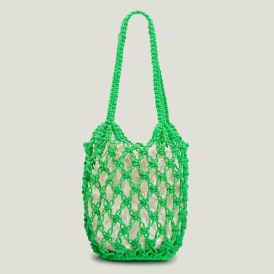 China 2022 Factory Direct Sales Fashionable Grocery Net Mesh Beach Bags Fashion Cotton String Handbag Large For Women for sale