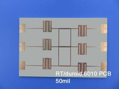 중국 50 밀리 RT 듀로이드 6010.2LM 고주파 PCB 1.27mm 실버 침수 판매용