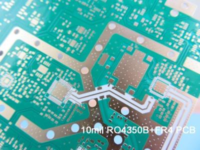 中国 4つの層ロジャース10mil RO4350BおよびFR-4で造られる雑種PCB板 販売のため