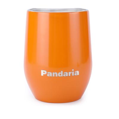 China Stocked Classic Low Price Powder Coated Stainless Steel Coffee Mug 12oz Insulated Stemless Wine Tumbler for sale