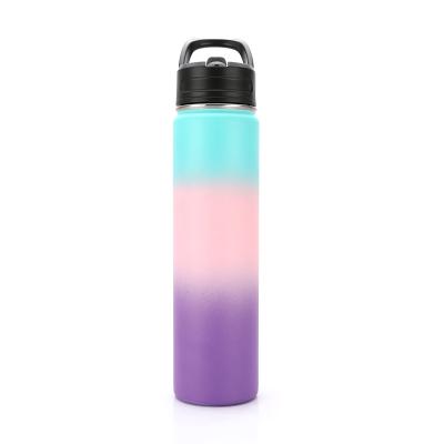 China Durable Sports Water Bottle Double Layer Stainless Steel Thermos Vacuum 24oz Vacuum Bottle Insulation Design Style Outdoor Camping Style Customized for sale