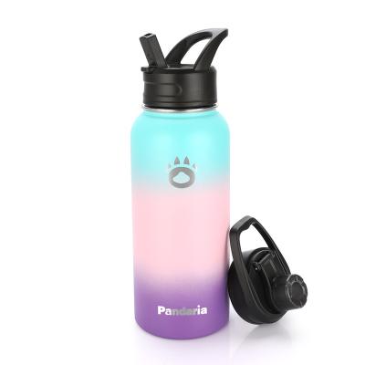 China 2022 New Design SS304 Three-color Sustainable Sports Canteen 32oz Double Walled Vacuum Insulated Water Bottle For And Color Customization for sale