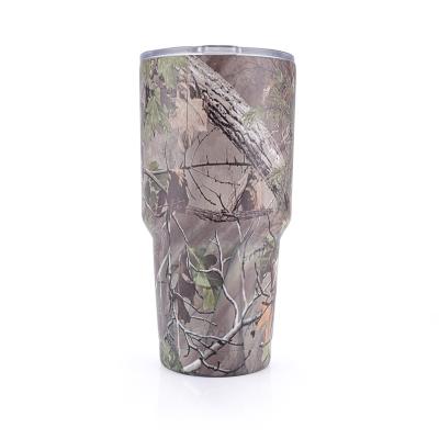 China High Quality Custom Viable LOGO Jungle Water Transfer Water Transfer Printing 30oz Travel Coffee Tumbler Cup SS304 Mug With Slide Lid for sale