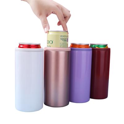 China High Quality Thermal Mugs For Household Use Amazon Blank Stainless Steel Hot Selling Lean Sublimation Box Cooler 12oz Insulated Beer Can Cooler For Outdoor Picnic Etc. for sale