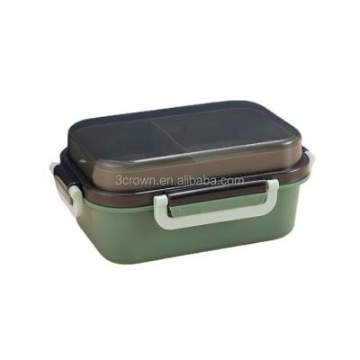 China Bpa Free Factory Price New Eco-Friendly Lunch Box Three-Layer Plastic With Lid And Spoon Bento Student Lunch Box for sale