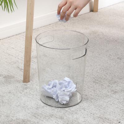 China Vintage Factory Wholesale Price Office Storage Round Decorative PET Clear Bin Flower Potted Storage Basket for sale