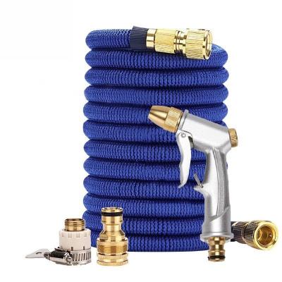 China Flexible Telescopic Magic Hose Gunmetal Gunmetal Spray Gun Garden Water Gun Outdoor High Pressure Hose for sale