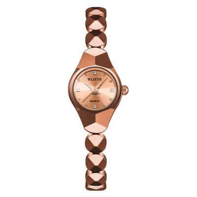 China Auto Date Korean Fashion Women's Quartz Watches Shape Quartz Ladies Wristwatch Luxury Steel Dress Bracelet skeleton Chain Unique Clock for sale