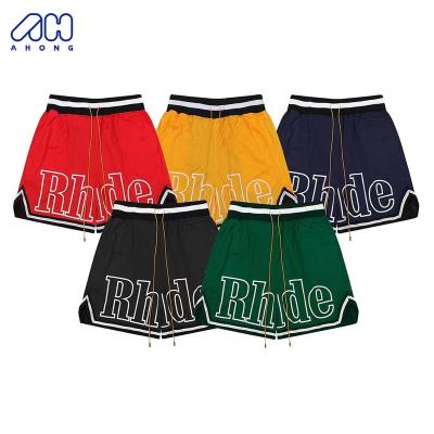 China Fashion rhude fashion QUICK DRY custom polyester loose summer fitness sports shorts men casual mesh beach sweat abbreviations men for sale