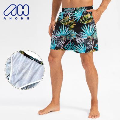 China Wholesale Custom QUICK DRY Summer Mens Banana Prin Swim Jogger Polyester Beach Shorts Loose Trunks With Lining for sale