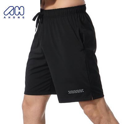 China 2023 Breathable Logo Quick Dry Gym Sports Custom Fitness Pants High Elastic Sports Mens Running Shorts Black Casual Shorts for sale