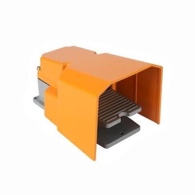 China FS502 15A 250VAC Aluminum Alloy Aluminum Alloy Shell Foot Switch Waterproof Heavy Duty Machine Foot Plate for sale