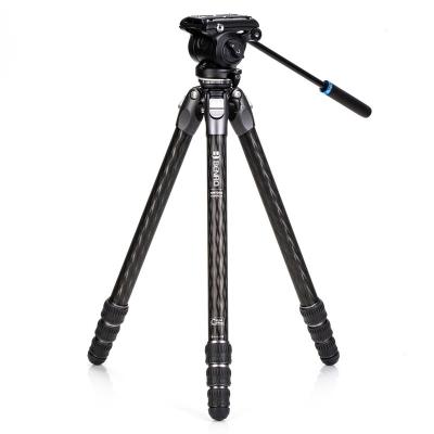 China PORTABLE Free Shipping Adjustable Leg Angle Carbon Fiber Tripod Flexible Video Camera Tripods With Flat Low Video Head for sale