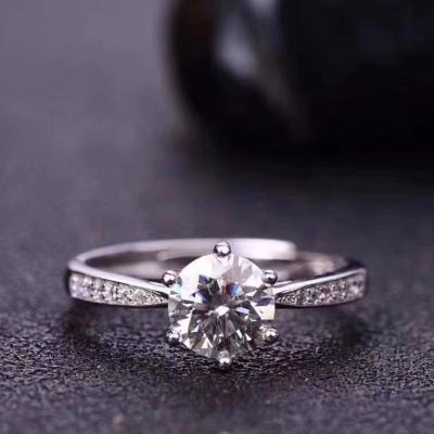 China CLASSIC Hot Sale Moissanite Escrow Low Price 1Carat 925 Sterling Silver Diamond O Rings for sale