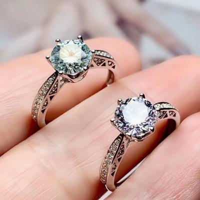 China New Design 1 Carat CLASSIC High Quality Engagement Wedding Eternity Moissanite Jewelry Rings for sale