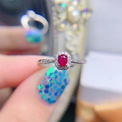 China New Design China CLASSIC Cheap Wholesale 925 Engagement Silver Ladies Ruby Rings for sale