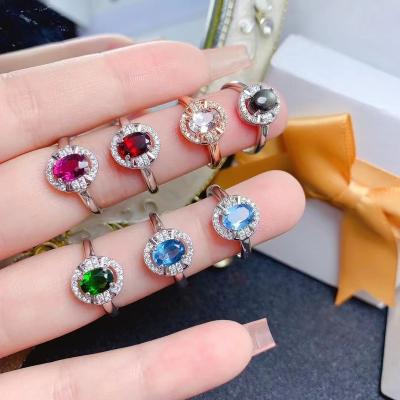 China CLASSIC Good Prices OEM Reasonable Natural Indian Gemstone Ring High Quality 925 Sterling Silver for sale