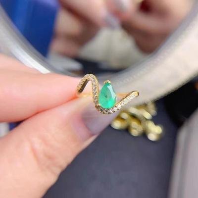 China New Designs Natural CLASSIC Low Price Emerald With Platinum Gold Plated Wedding Couple Rings For Girls for sale