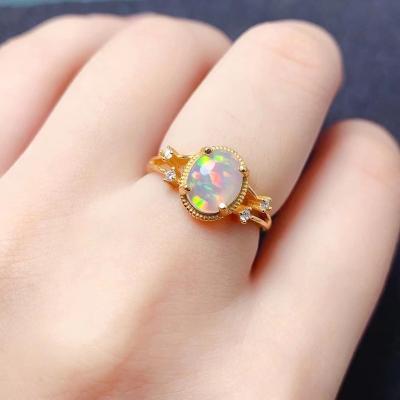 China Wholesale Price CLASSIC High Quality Custom Opal Ring 5925 Sterling Silver Girls Ring Sets For Wedding for sale