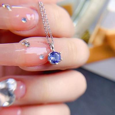 China CLASSIC High Quality Natural Tanzanite Women's Jewelry Pendant Necklaces Chains For Making for sale