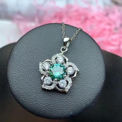 China CLASSIC Hot Sale Wholesale Fashion Fine Moissanite Green Jewelry Necklaces for sale