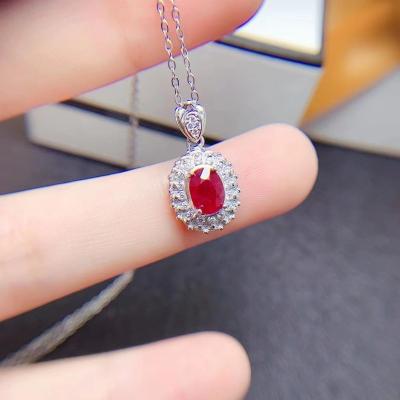 China Wholesale Hot Selling Natural CLASSIC Ruby Shining Hawaiian Christian Necklace for sale