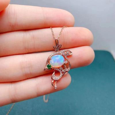 China CLASSIC High Quality Custom Name Personalized Natural Opal Necklaces for sale