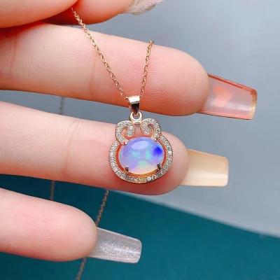 China Wholesale Natural Opal CLASSIC 925 Sterling Silver Necklace Jewelry Set for Women for sale