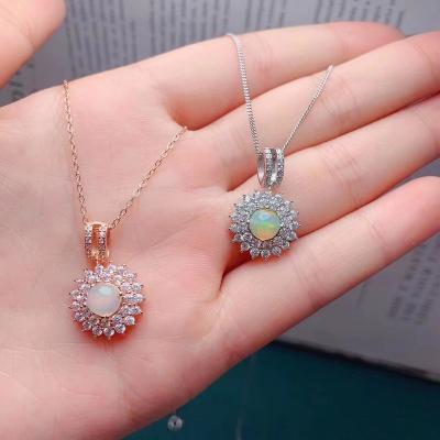 China High Quality Natural Opal Diamond Layered Couple Necklace Set CLASSIC for sale