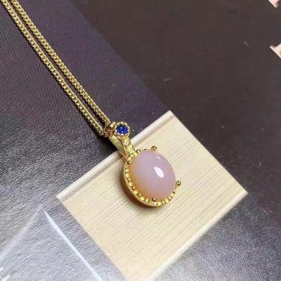 China Wholesale High Quality Natural Rose CLASSIC Opal Charm Dainty Long Necklace For Women for sale