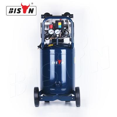 China Bison China 5 Bar 50L 5Hp Piston Silence Vertical Tank Portable Air Compressor 5 Less Oil Lubricated Less for sale