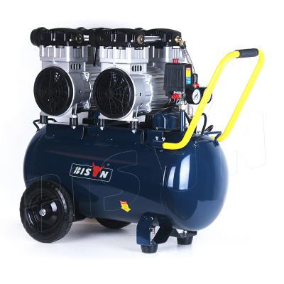 China Bison Best High Quality Oil Free 6 50 Liter Bar 220v 50hz Tanks Low Noise Oil Free Piston Air Compressor Made In China for sale