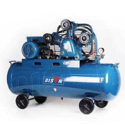 China Bison China 3Kw 8bar 100l 100 Liter Lubricated Professional Industrial Piston Air Compressor for sale