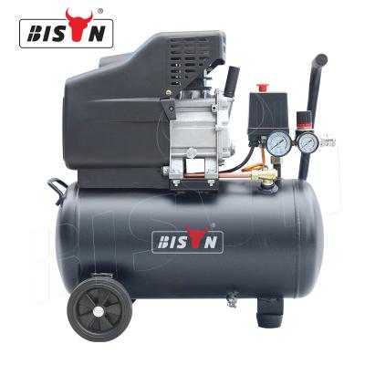 China Bison Driven Lubricated Type Portable Ac Power Direct Lubricated Air Compressor 24L 6.3Gal 120V Direct Drive Compressor for sale