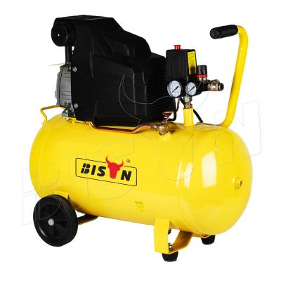 China Hotels Bison China Direct Drive 8Bar Air Compressor Machines 50L 2.5Hp Direct Driven Air Compressor For Home Use for sale